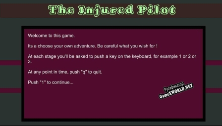 Русификатор для The Injured Pilot (p2kr)