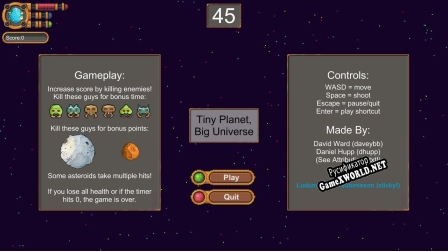 Русификатор для Tiny Planet, Big Universe