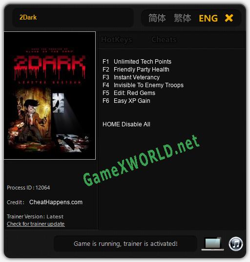 2Dark: Читы, Трейнер +6 [CheatHappens.com]