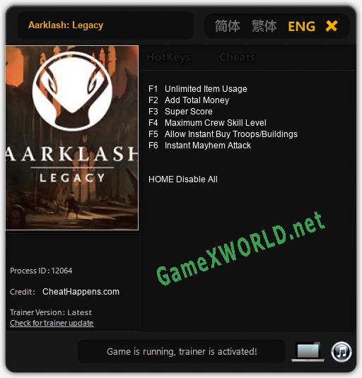 Aarklash: Legacy: Читы, Трейнер +6 [CheatHappens.com]