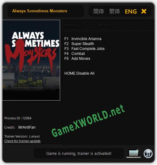 Always Sometimes Monsters: Читы, Трейнер +5 [MrAntiFan]