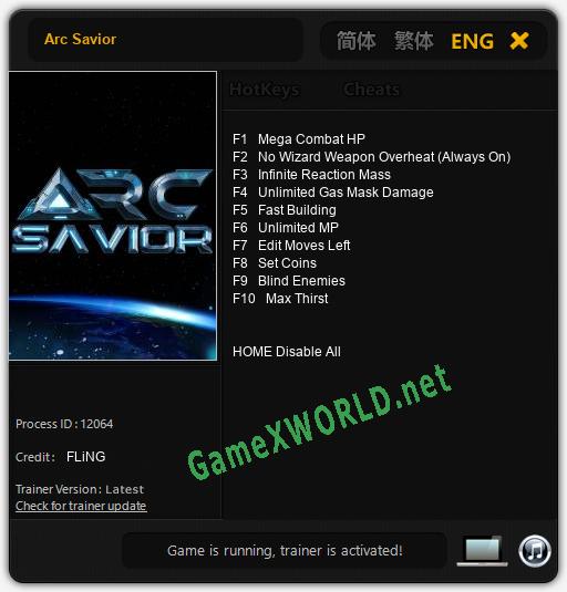 Arc Savior: Читы, Трейнер +10 [FLiNG]