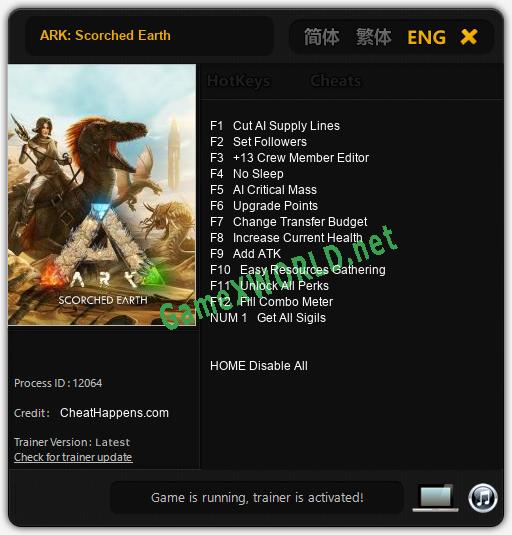 ARK: Scorched Earth: Читы, Трейнер +13 [CheatHappens.com]