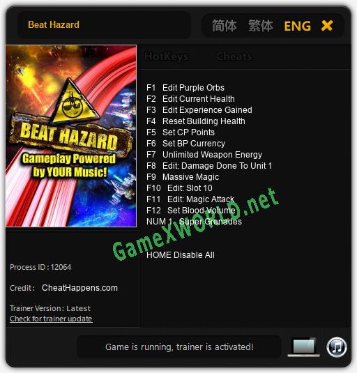 Beat Hazard: Читы, Трейнер +13 [CheatHappens.com]