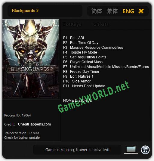 Blackguards 2: Читы, Трейнер +11 [CheatHappens.com]