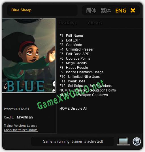 Blue Sheep: Читы, Трейнер +14 [MrAntiFan]