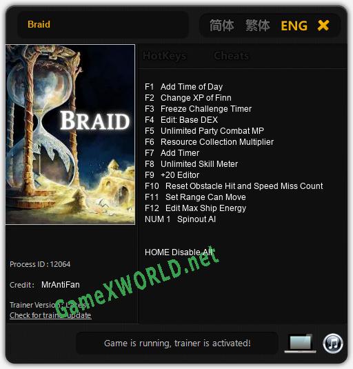 Braid: Читы, Трейнер +13 [MrAntiFan]