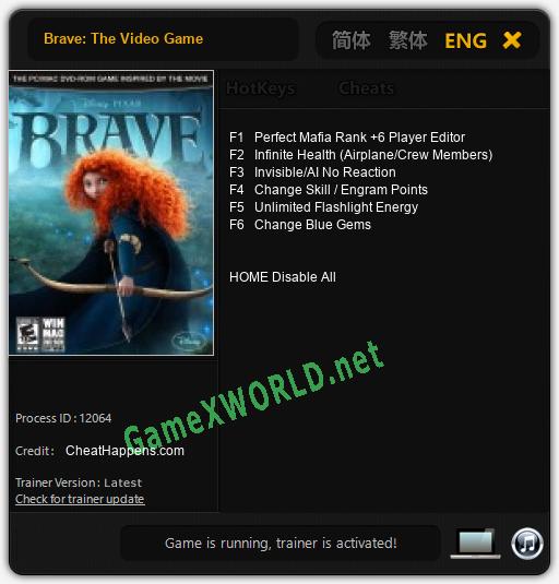 Brave: The Video Game: Читы, Трейнер +6 [CheatHappens.com]