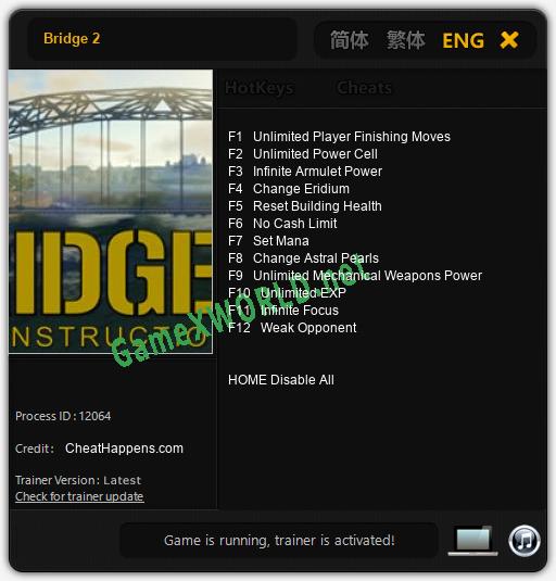 Bridge 2: Читы, Трейнер +12 [CheatHappens.com]