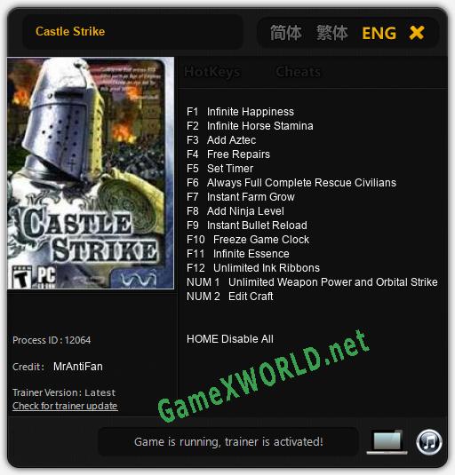 Castle Strike: Читы, Трейнер +14 [MrAntiFan]