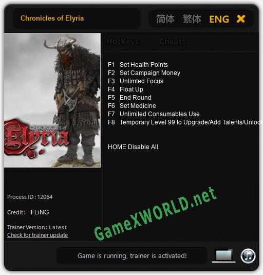 Chronicles of Elyria: Читы, Трейнер +8 [FLiNG]