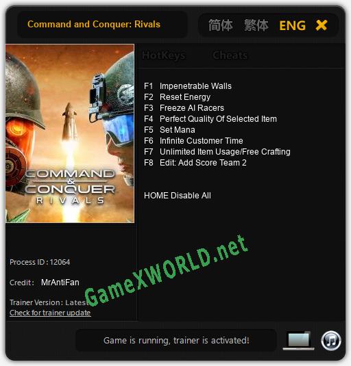 Command and Conquer: Rivals: Читы, Трейнер +8 [MrAntiFan]