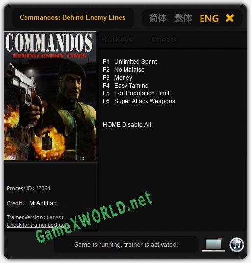 Commandos: Behind Enemy Lines: Читы, Трейнер +6 [MrAntiFan]