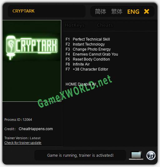 CRYPTARK: Читы, Трейнер +7 [CheatHappens.com]