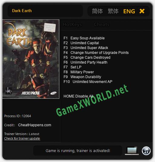 Dark Earth: Читы, Трейнер +10 [CheatHappens.com]