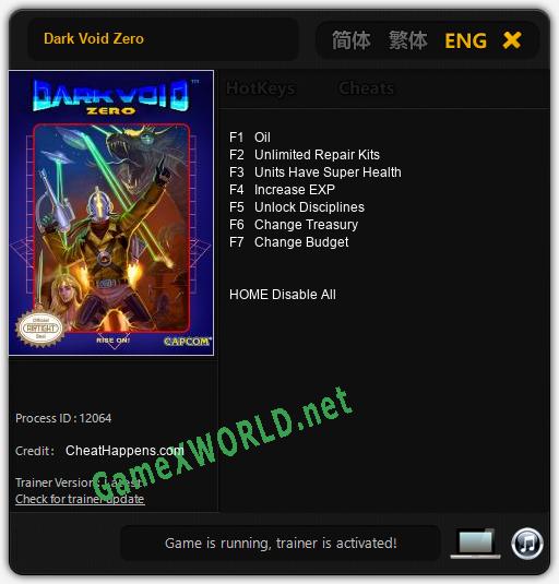 Dark Void Zero: Читы, Трейнер +7 [CheatHappens.com]