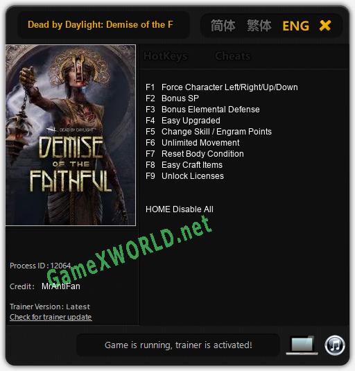 Dead by Daylight: Demise of the Faithful: Читы, Трейнер +9 [MrAntiFan]