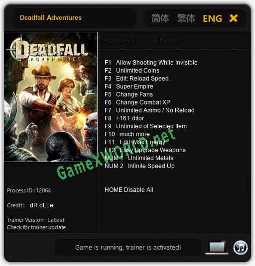 Deadfall Adventures: Читы, Трейнер +14 [dR.oLLe]