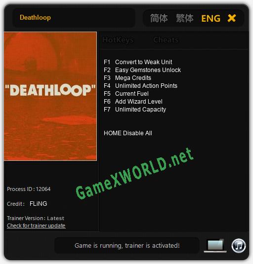 Deathloop: Читы, Трейнер +7 [FLiNG]