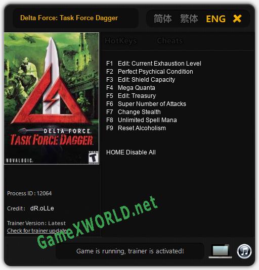 Delta Force: Task Force Dagger: Читы, Трейнер +9 [dR.oLLe]