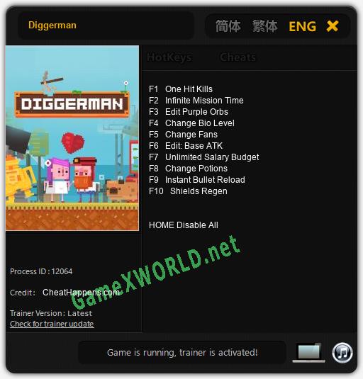 Diggerman: Читы, Трейнер +10 [CheatHappens.com]