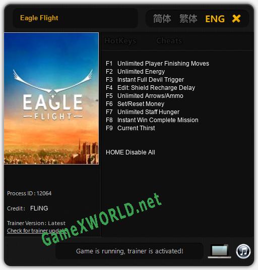 Eagle Flight: Читы, Трейнер +9 [FLiNG]