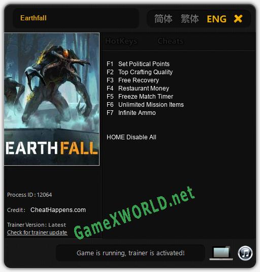 Earthfall: Читы, Трейнер +7 [CheatHappens.com]