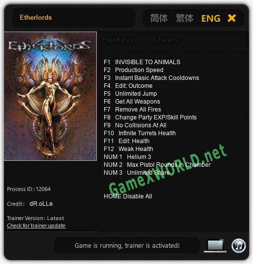 Etherlords: Читы, Трейнер +15 [dR.oLLe]