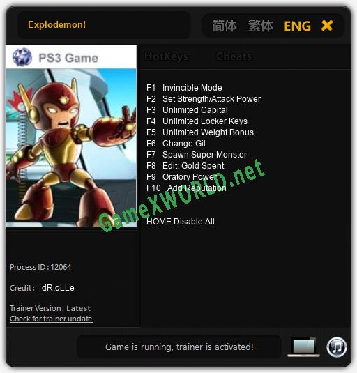 Explodemon!: Читы, Трейнер +10 [dR.oLLe]