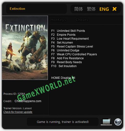 Extinction: Читы, Трейнер +10 [CheatHappens.com]