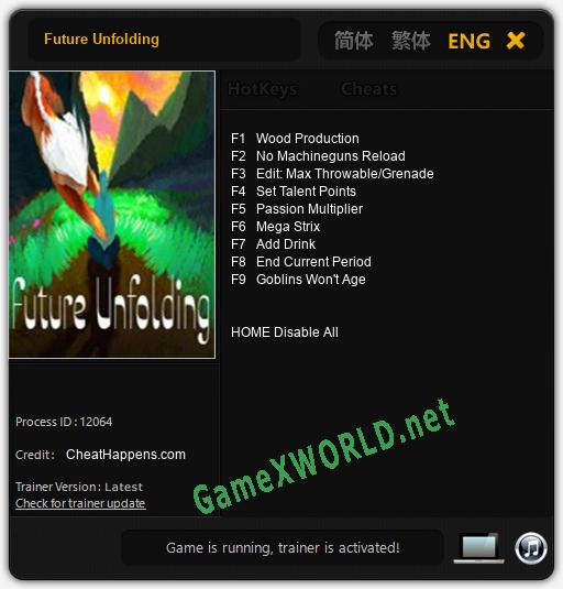 Future Unfolding: Читы, Трейнер +9 [CheatHappens.com]