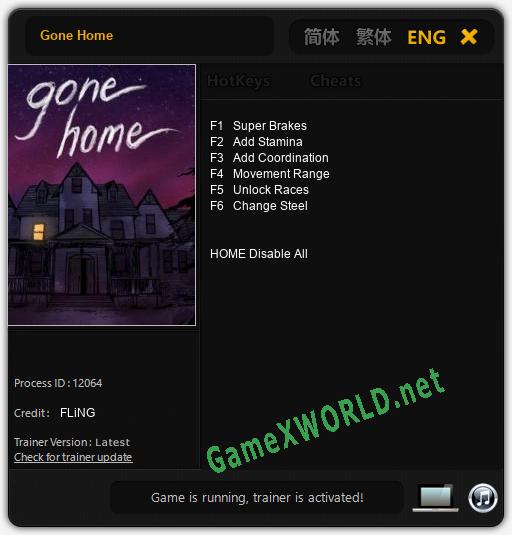 Gone Home: Читы, Трейнер +6 [FLiNG]