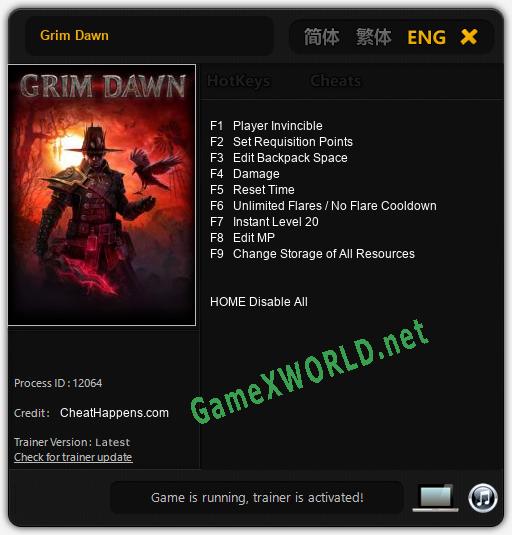 Grim Dawn: Читы, Трейнер +9 [CheatHappens.com]