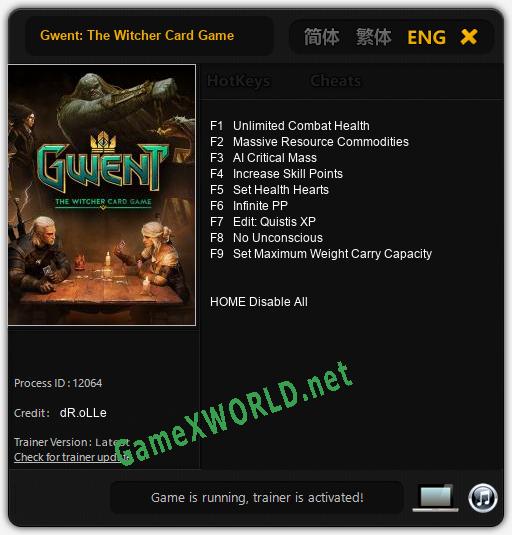 Gwent: The Witcher Card Game: Читы, Трейнер +9 [dR.oLLe]