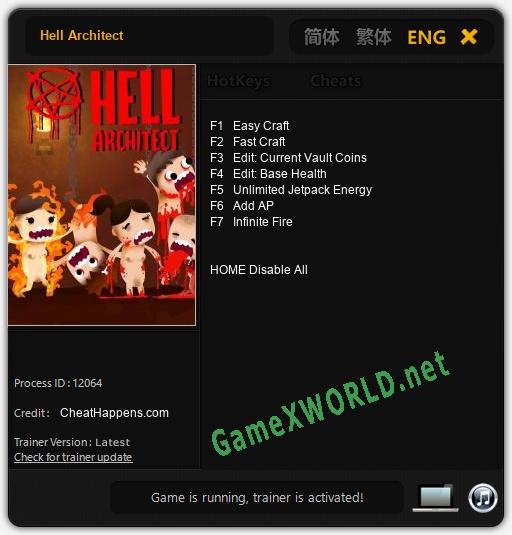 Hell Architect: Читы, Трейнер +7 [CheatHappens.com]