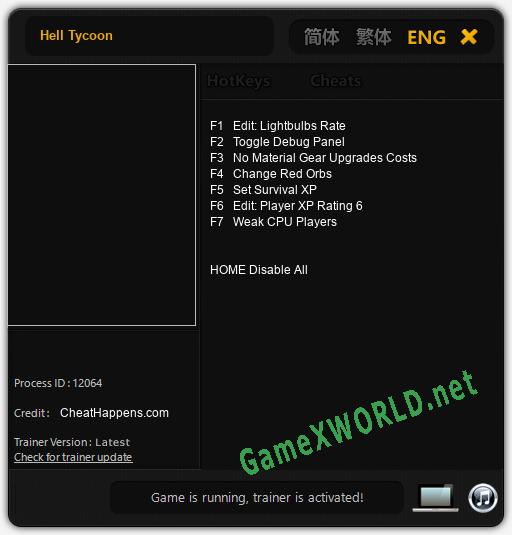 Hell Tycoon: Читы, Трейнер +7 [CheatHappens.com]