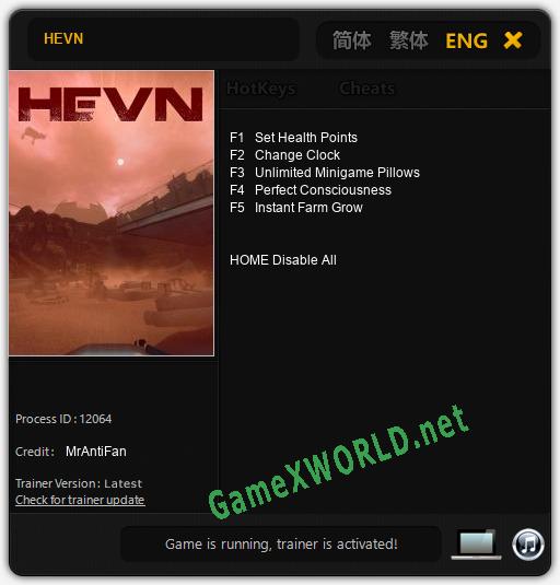 HEVN: Читы, Трейнер +5 [MrAntiFan]