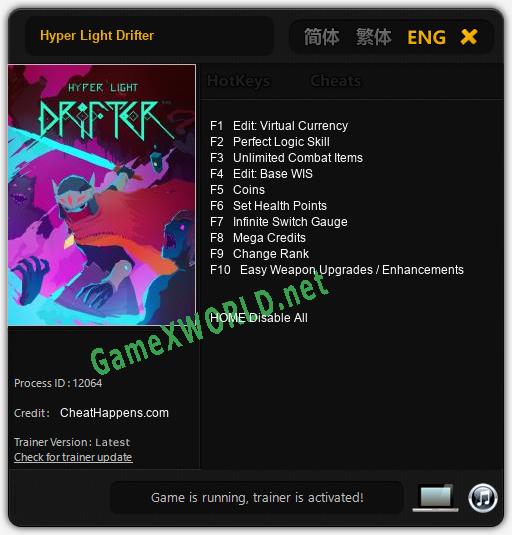 Hyper Light Drifter: Читы, Трейнер +10 [CheatHappens.com]