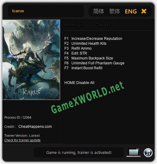 Icarus: Читы, Трейнер +7 [CheatHappens.com]
