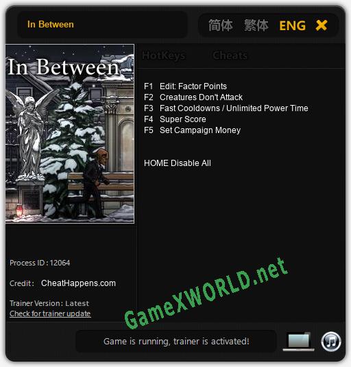 In Between: Читы, Трейнер +5 [CheatHappens.com]