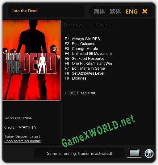 Into the Dead: Читы, Трейнер +9 [MrAntiFan]