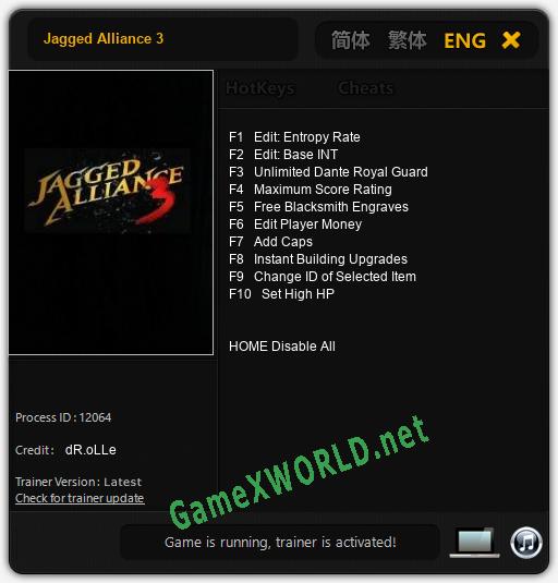 Jagged Alliance 3: Читы, Трейнер +10 [dR.oLLe]