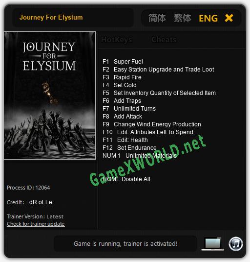 Journey For Elysium: Читы, Трейнер +13 [dR.oLLe]