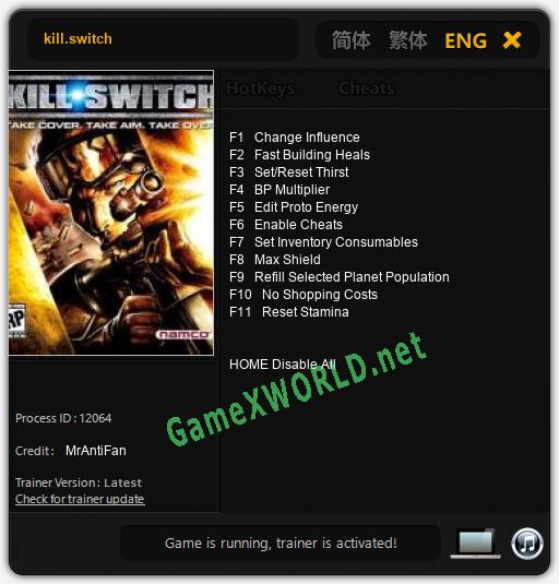 kill.switch: Читы, Трейнер +11 [MrAntiFan]