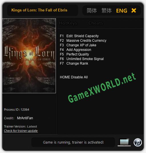 Kings of Lorn: The Fall of Ebris: Читы, Трейнер +7 [MrAntiFan]