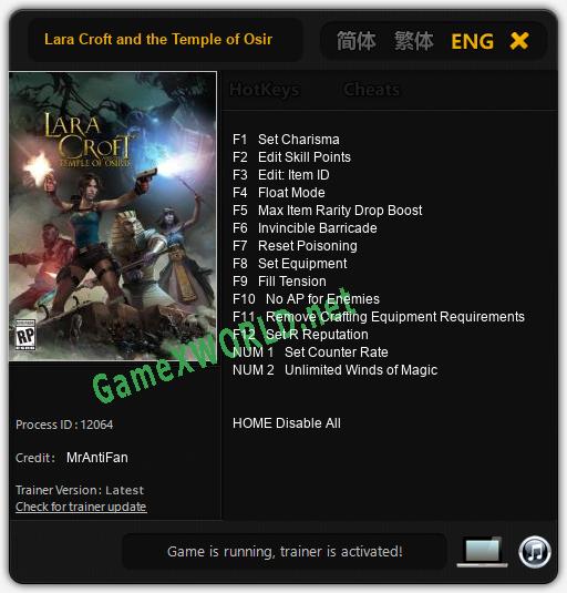 Lara Croft and the Temple of Osiris: Читы, Трейнер +14 [MrAntiFan]
