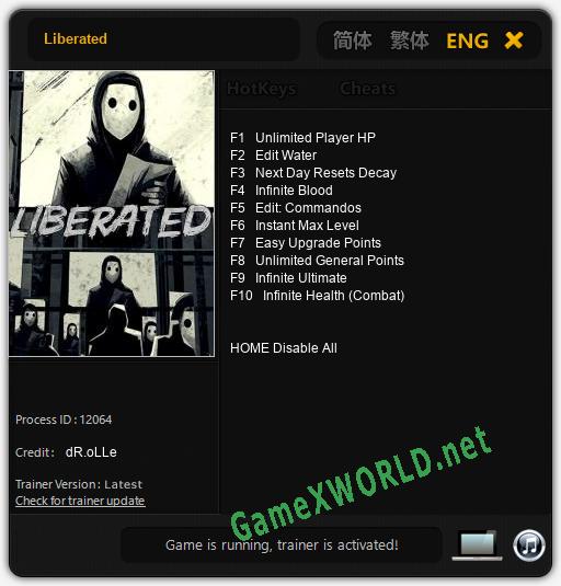 Liberated: Читы, Трейнер +10 [dR.oLLe]