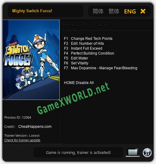 Mighty Switch Force!: Читы, Трейнер +7 [CheatHappens.com]