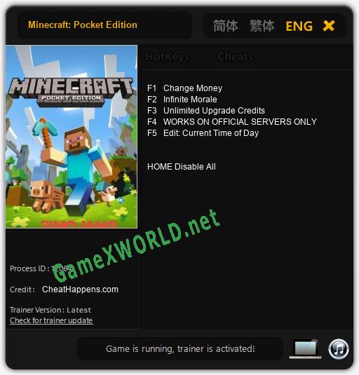 Minecraft: Pocket Edition: Читы, Трейнер +5 [CheatHappens.com]