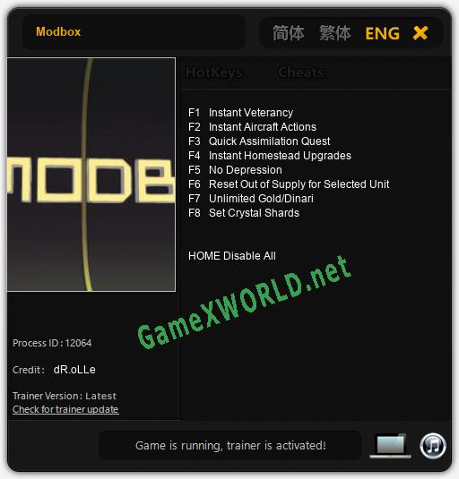 Modbox: Читы, Трейнер +8 [dR.oLLe]